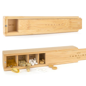 TabTime Bamboo Weekly Pill Box - the eco friendly pillbox - Tabtime Limited